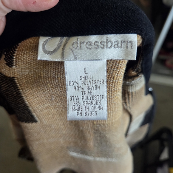 Dressbarn Black and Tan Patchwork Jacket - Picture 4 of 5